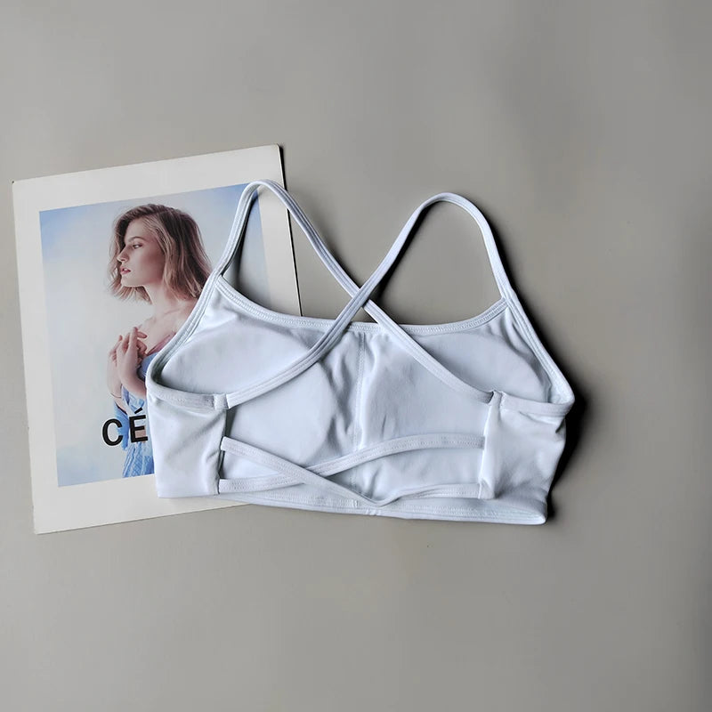 Beauty Back Sports Bra Women Seamless Halter Top High Support Push-up Open Back Gym Wear Fitness Yoga Workout Underwear Top