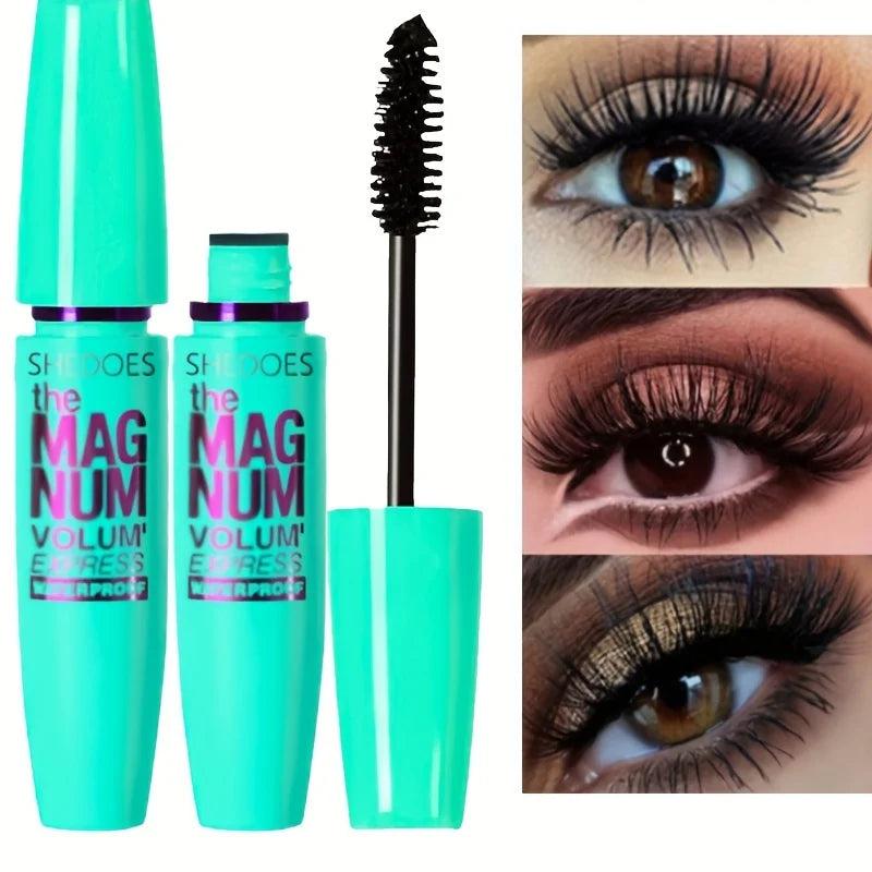 4D svart mascara – förtjockar, förlänger, böjer, vattenfast fiberformula
