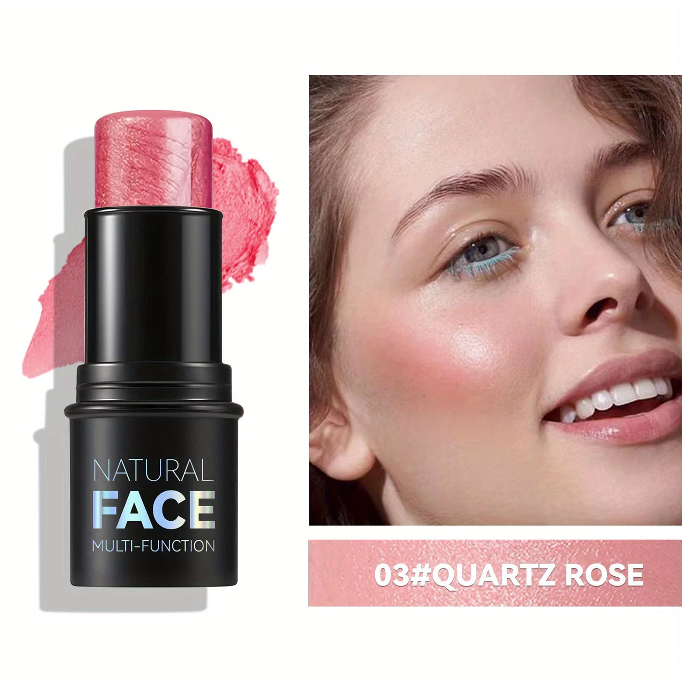 Krämkonturstift med highlighter, bronzer och rouge