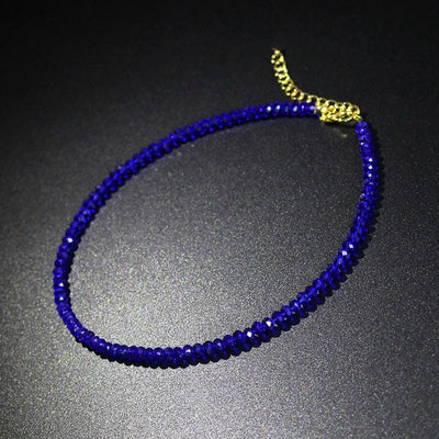 Trendy 3mm Beaded Choker Necklace – Black & Clear Beads Chain Jewelry for Women, Stylish Party Necklace & Sweet Bijoux Femme Gift.