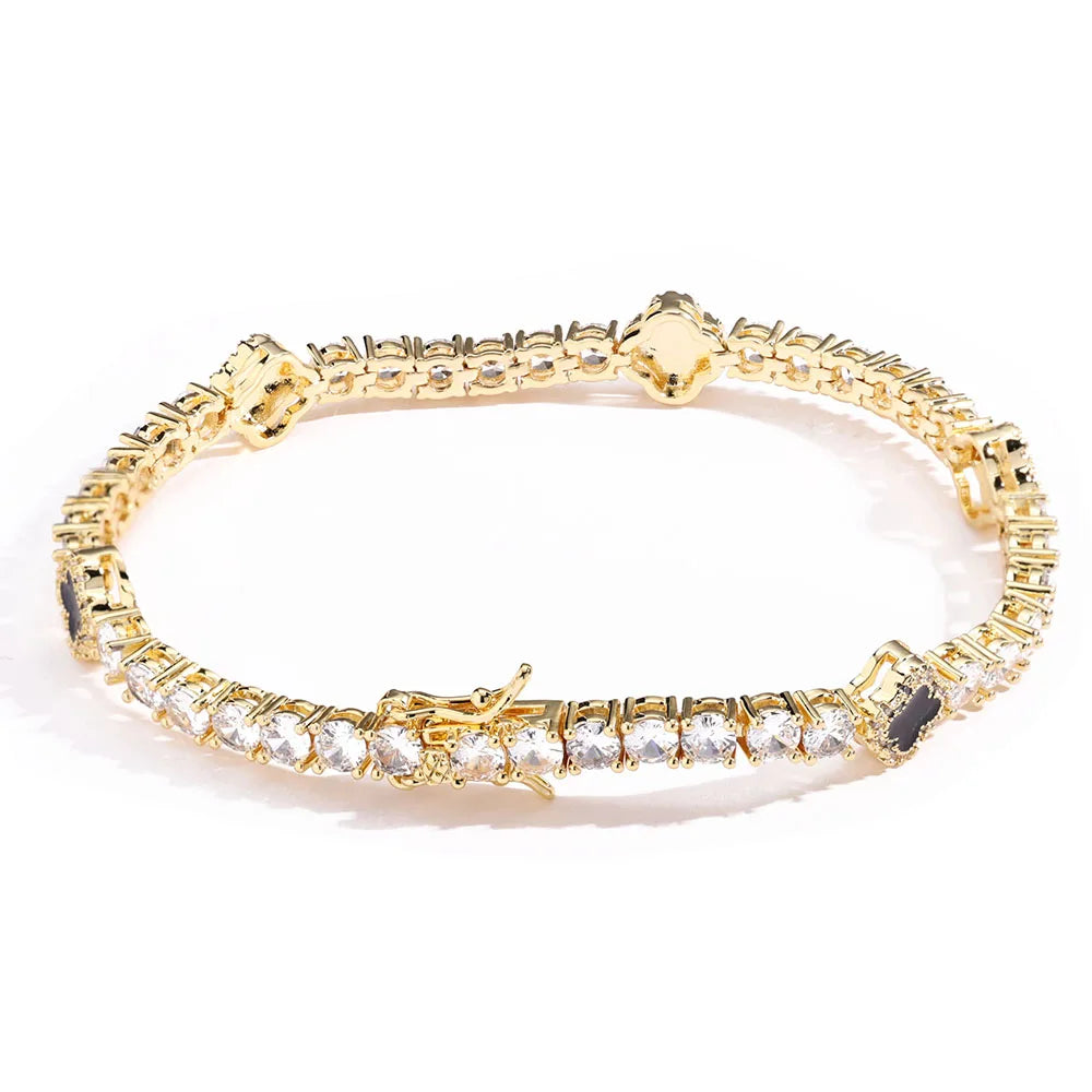 NY Fashion Dainty Tennis Chain – Gold/Silver Plated Zircon Necklace, Luxury Hip Hop Jewelry for Men & Women Party Gifts.