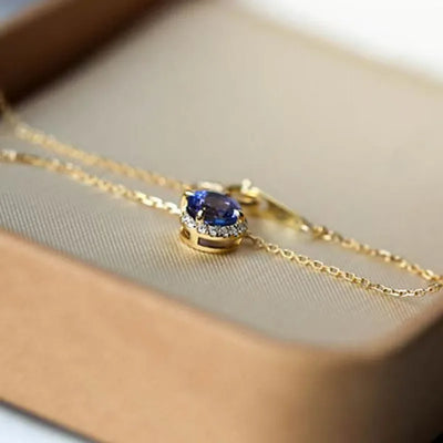 S925 Sterling Silver Necklace – Electroplated 14K Gold Round Pendant, Elegant Women’s Jewelry, Light Luxury Charm & Perfect Wedding Gift.