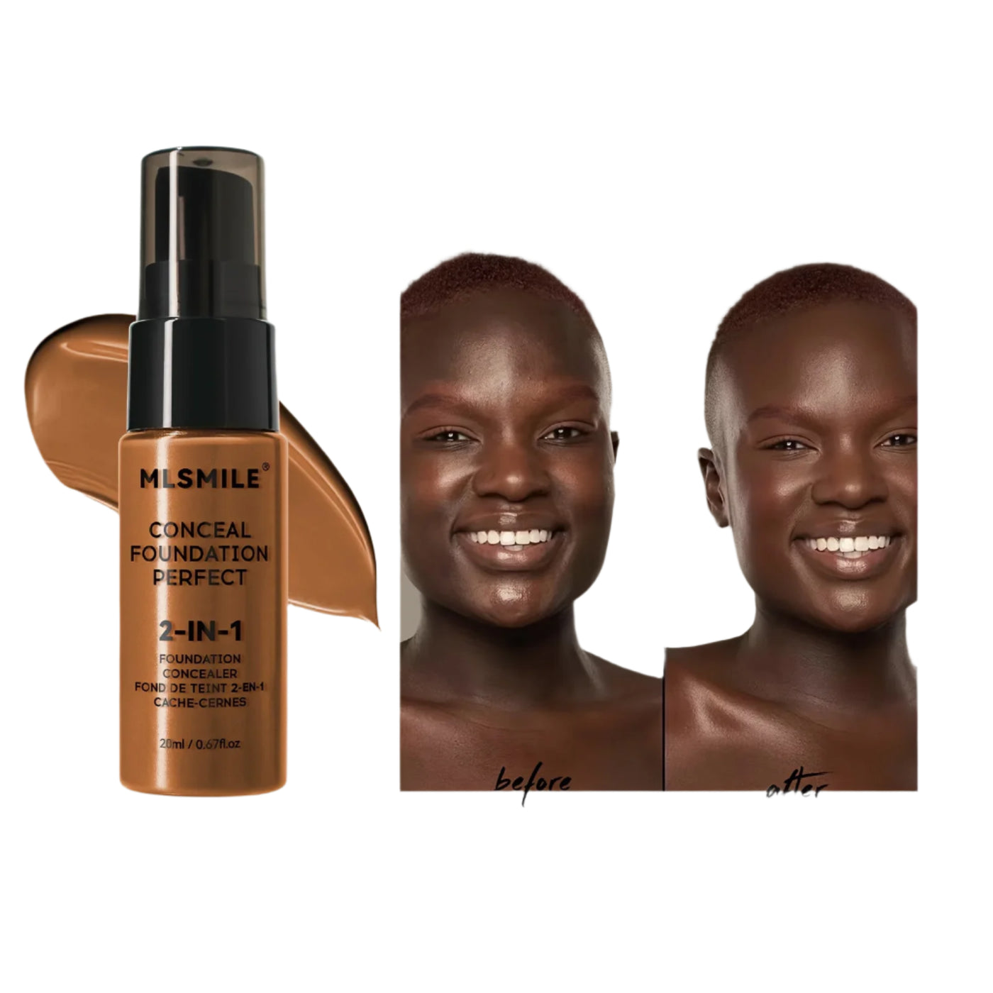 2-i-1 oljekontrollerande flytande foundation & concealer, långvarig
