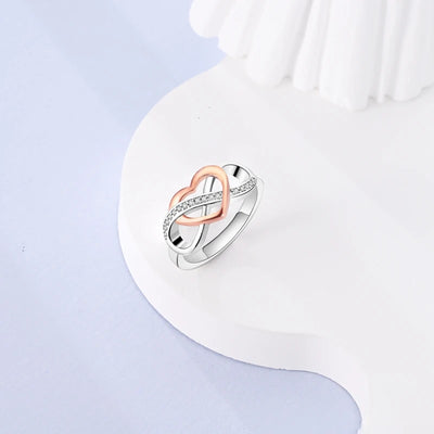 Original 925 Sterling Silver Jewelry Set – Eternal Love Necklace, Ring & Earrings for Women, Light Luxury Fashion & Elegant Gift.