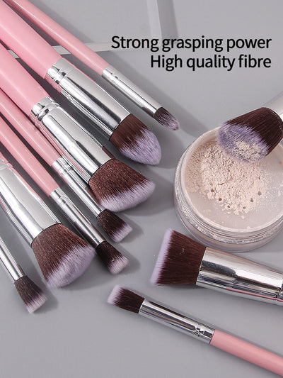 High Grade Pink makeup brush quality synthetic foundation brush Makeup sponge Makeup puff professional makeup tool set