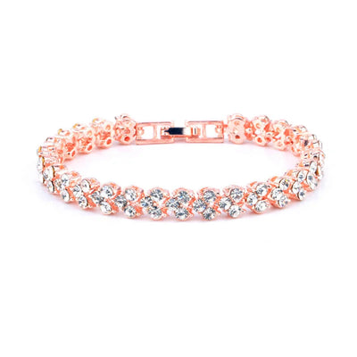 Luxury Women Shiny Bracelet Watches 2pcs Set Rose Gold Watch Fashion Ladies Elegant Quartz Diamond Wristwatch Female Reloj Mujer