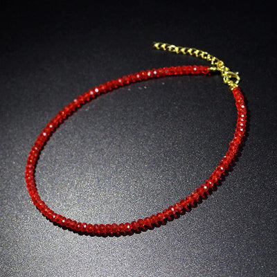 Trendy 3mm Beaded Choker Necklace – Black & Clear Beads Chain Jewelry for Women, Stylish Party Necklace & Sweet Bijoux Femme Gift.