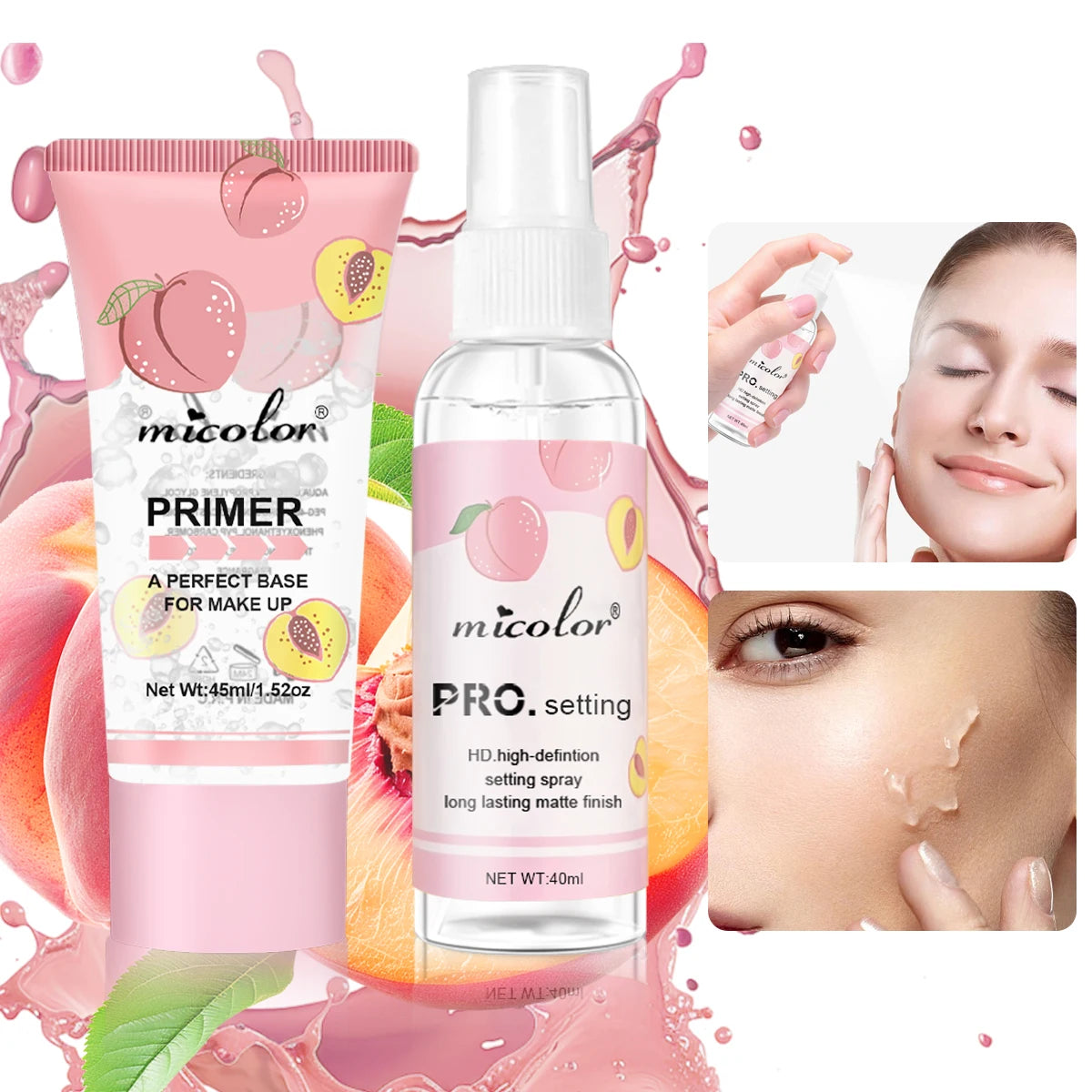 Makeupprimer och fixeringsspray – jämn, långvarig finish