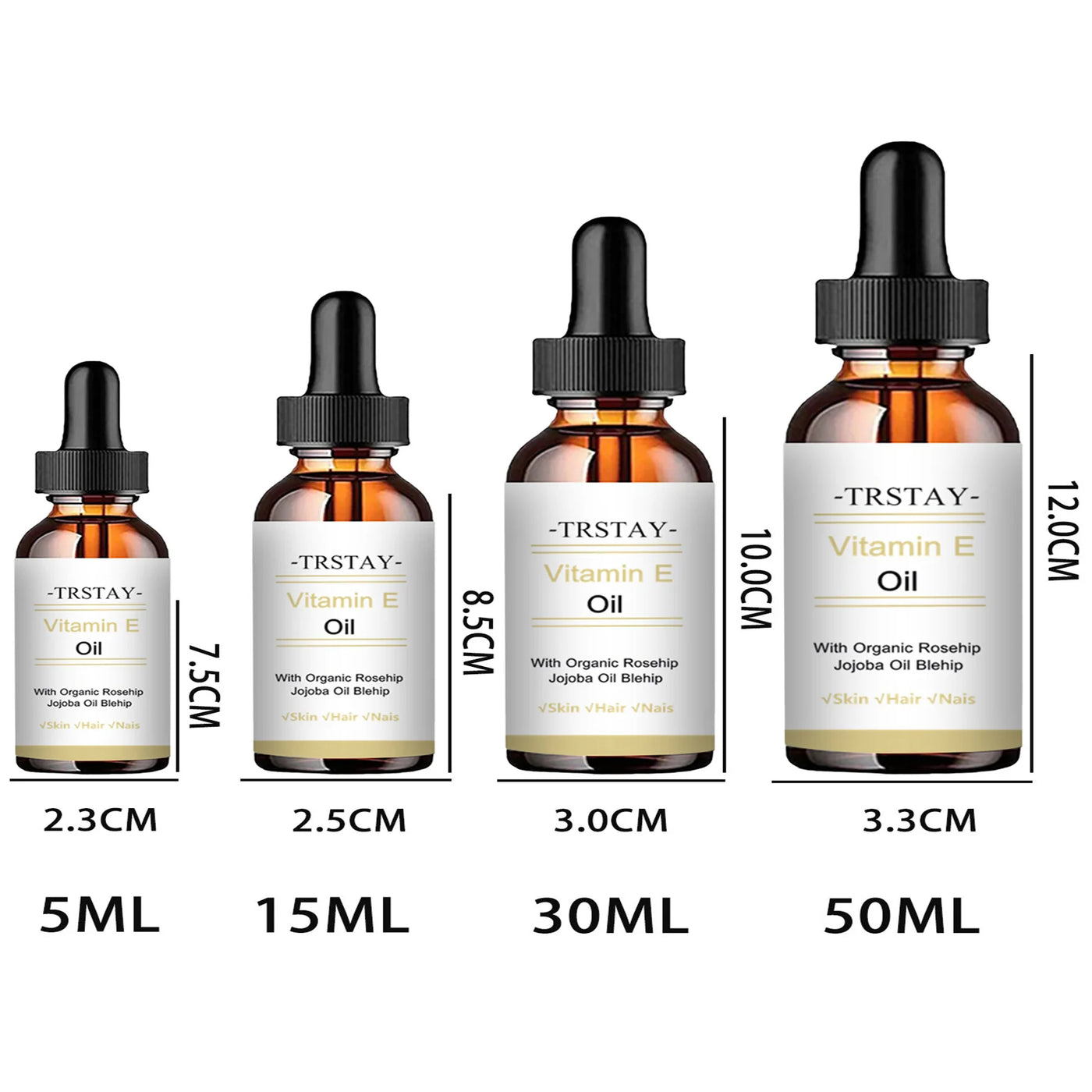 100% Pure Vitamin E Jojoba Oil – Natural Facial Care Essence for Deep Moisturizing, Skin Repair, Anti-Aging & Nourishing Glow.