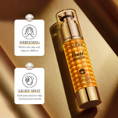 SADOER 24K Golden Pearl Collagen Face Serum Facial skincare Moisturizing Facial Toner Firming Nourishing Face Essence Skin Care