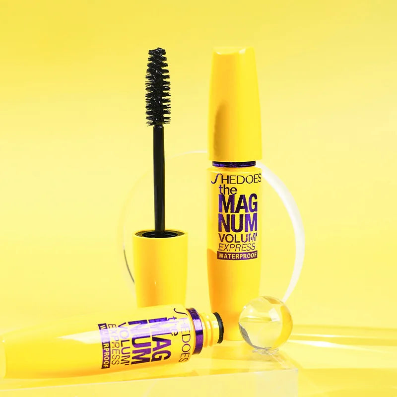 4D svart mascara – förtjockar, förlänger, böjer, vattenfast fiberformula