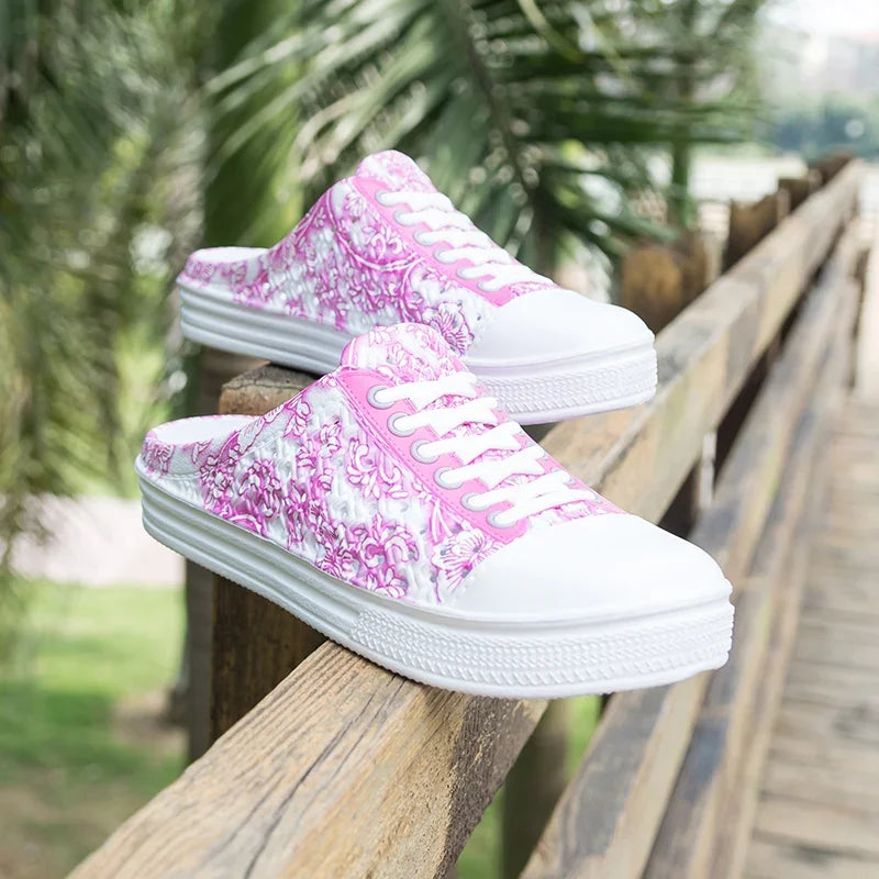 Women’s Outdoor Casual Shoes – Summer Breathable Round Toe Flats, Comfortable Non-Slip Sneakers, Fashion Sports Footwear & Stylish Zapatillas Mujer.