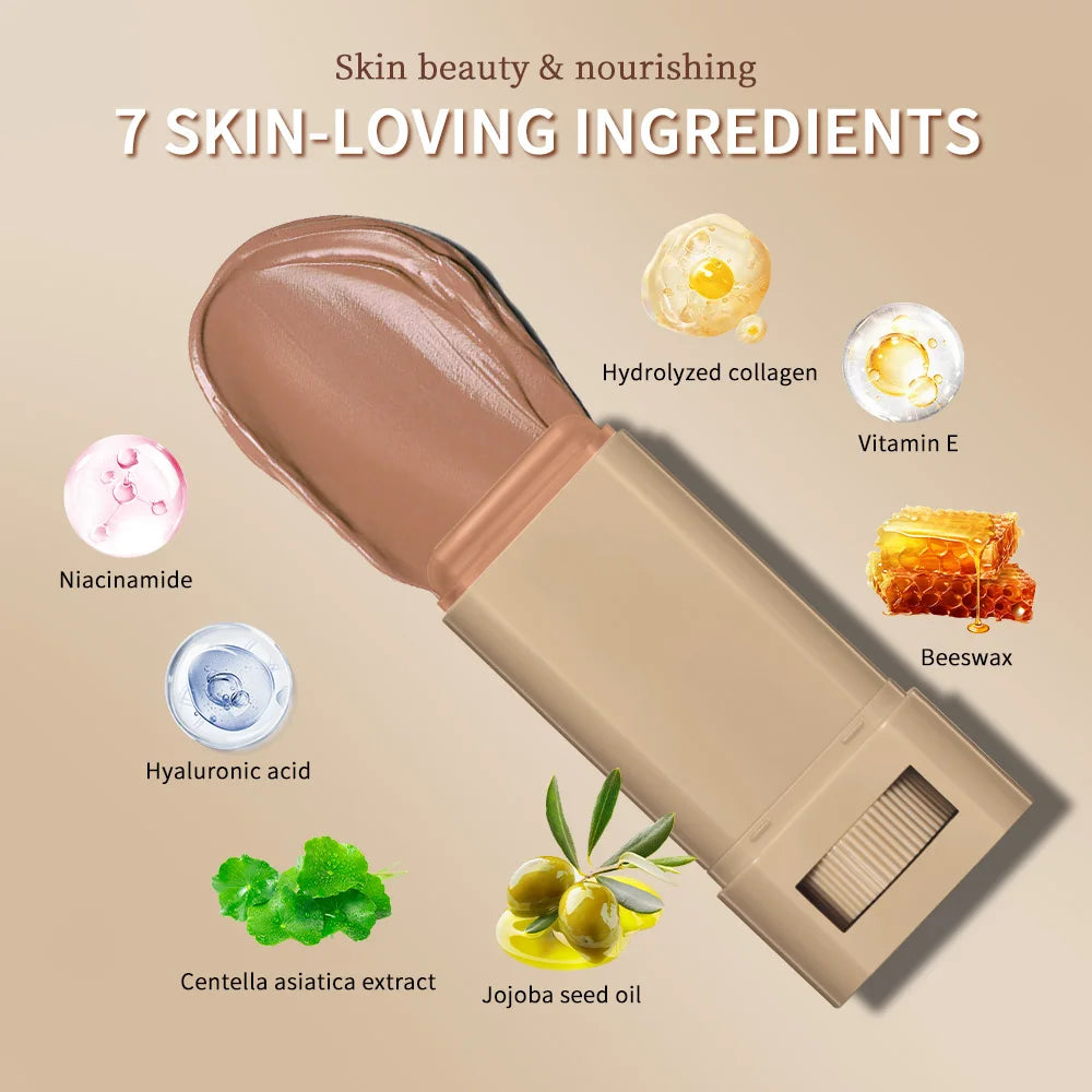 Foundationstick balm-serum – mjuk, hög täckningsgrad