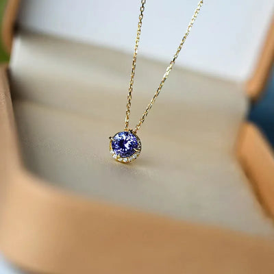 S925 Sterling Silver Necklace – Electroplated 14K Gold Round Pendant, Elegant Women’s Jewelry, Light Luxury Charm & Perfect Wedding Gift.