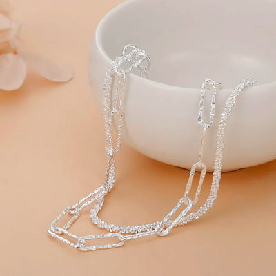 925 Sterling Silver Jewelry Set – Romantic Bracelet & Necklace for Women, Elegant Fashion Designer Accessories, Wedding & Christmas Party Gift.