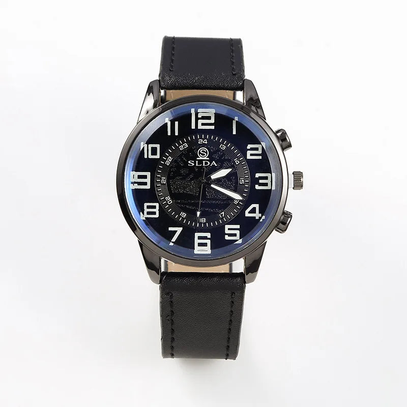 Men's Exquisite Male Leather Quartz Wristwatch Business Gentle Clock Casual Watch Elegant Relogio Masculino Fashion Saati Gift