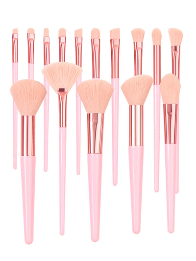 Professional makeup brush set, 15 Commonly Used Makeup Brushes, makeup sponge puff, Eyebrow Trimmer, waterproof makeup bag