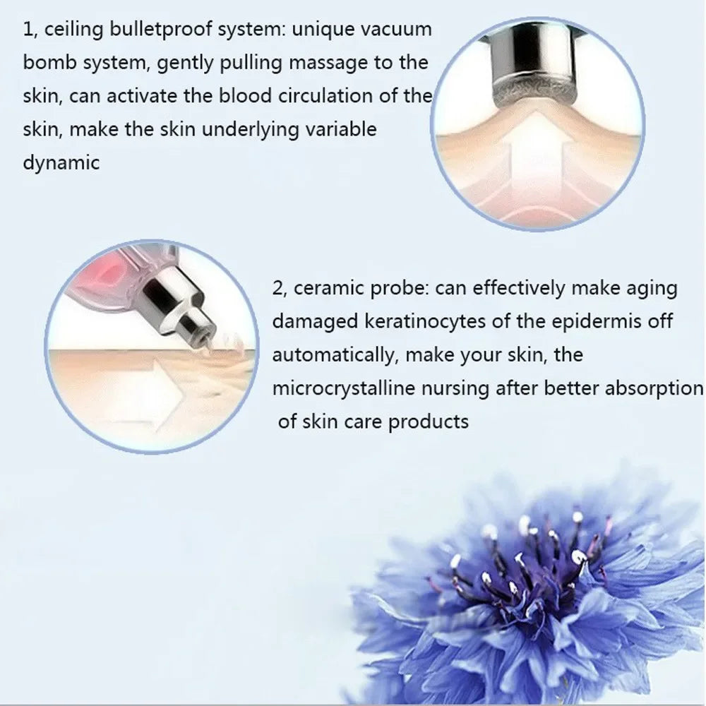 Mini Portable Diamond Dermabrasion Tool – Professional Microdermabrasion Beauty Machine for Facial Care, Deep Exfoliation & Salon-Quality Skin Renewal.