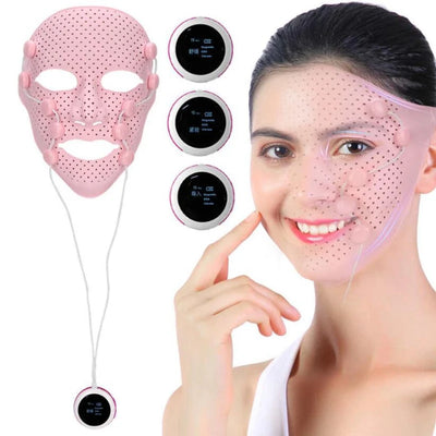 3D Silicone Facial Mask Massager – Electric Vibration Beauty Device for V-Face Lifting, Skin Tightening & Rejuvenating Facial Care.