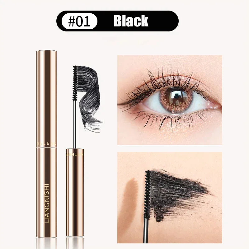 Silkefiber-mascara – förlängande, vattentät, snabbtorkande, matt finish