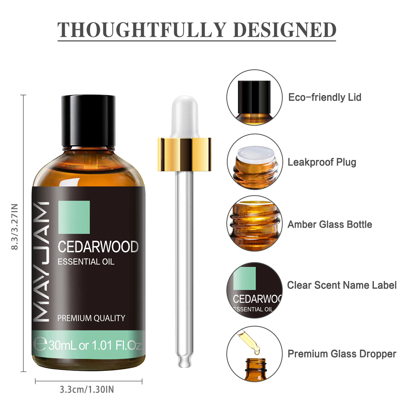MAJYAM 30ml with Dropper Eucalyptus Tangerine Clove Oil Hair Care/Face Care/Body Care