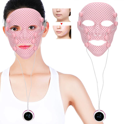 3D Silicone Facial Mask Massager – Electric Vibration Beauty Device for V-Face Lifting, Skin Tightening & Rejuvenating Facial Care.