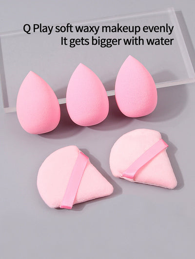High Grade Pink makeup brush quality synthetic foundation brush Makeup sponge Makeup puff professional makeup tool set