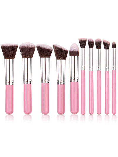 High Grade Pink makeup brush quality synthetic foundation brush Makeup sponge Makeup puff professional makeup tool set