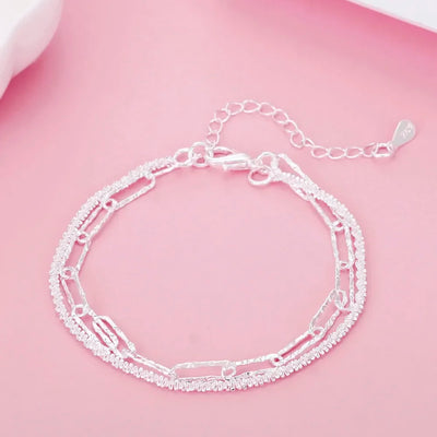 925 Sterling Silver Jewelry Set – Romantic Bracelet & Necklace for Women, Elegant Fashion Designer Accessories, Wedding & Christmas Party Gift.